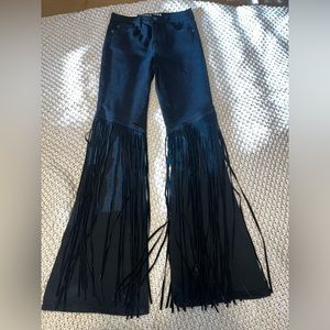 Flare fringe pants